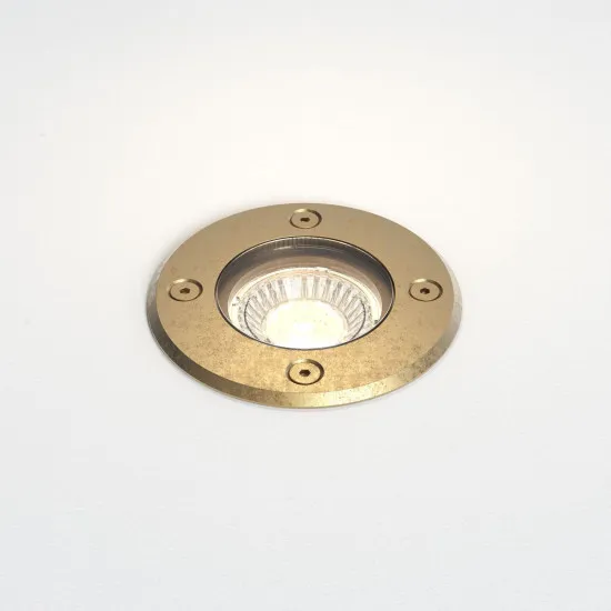 Astro Lighting Gramos Round sárgaréz talajba építhető kültéri lámpa (AST-1312008) GU10 1 izzós IP65