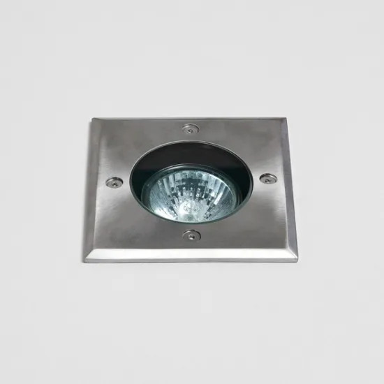 Astro Lighting Gramos Square ezüst talajba építhető kültéri lámpa (AST-1312003) GU10 1 izzós IP65