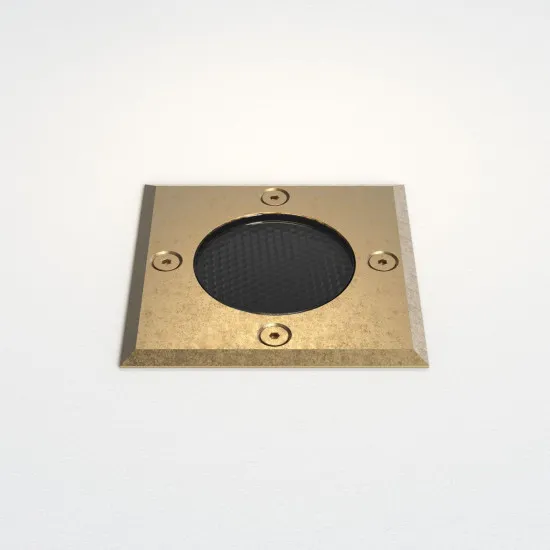 Astro Lighting Gramos Square sárgaréz talajba építhető kültéri lámpa (AST-1312009) GU10 1 izzós IP65