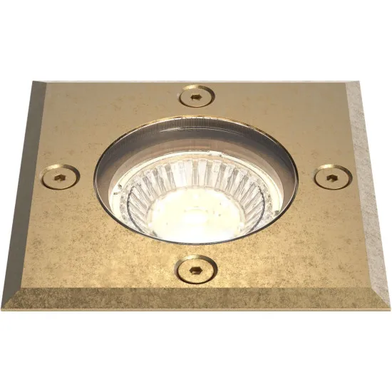 Astro Lighting Gramos Square sárgaréz talajba építhető kültéri lámpa (AST-1312009) GU10 1 izzós IP65