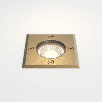 Astro Lighting Gramos Square sárgaréz talajba építhető kültéri lámpa (AST-1312009) GU10 1 izzós IP65
