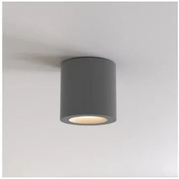 Astro Lighting Kos Round 85 halványszürke fürdőszobai mennyezeti lámpa (AST-1326041) GU10 1 izzós IP65