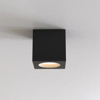 Astro Lighting Kos Square 85 matt fekete fürdőszobai mennyezeti lámpa (AST-1326044) GU10 1 izzós IP65