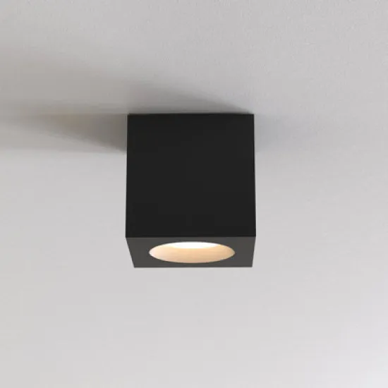 Astro Lighting Kos Square 85 matt fekete fürdőszobai mennyezeti lámpa (AST-1326044) GU10 1 izzós IP65