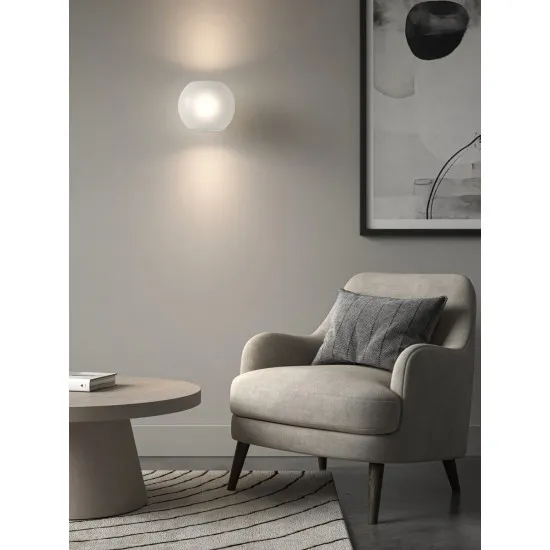 Astro Lighting Luna fehér fali lámpa (AST-1489001) E27 1 izzós IP20