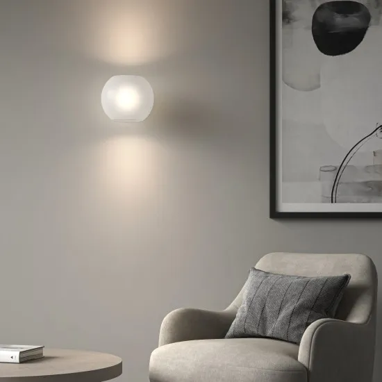 Astro Lighting Luna fehér fali lámpa (AST-1489001) E27 1 izzós IP20