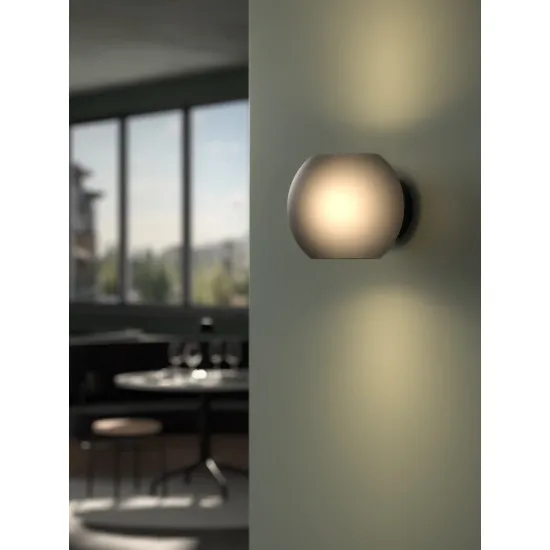 Astro Lighting Luna fekete fali lámpa (AST-1489002) E27 1 izzós IP20