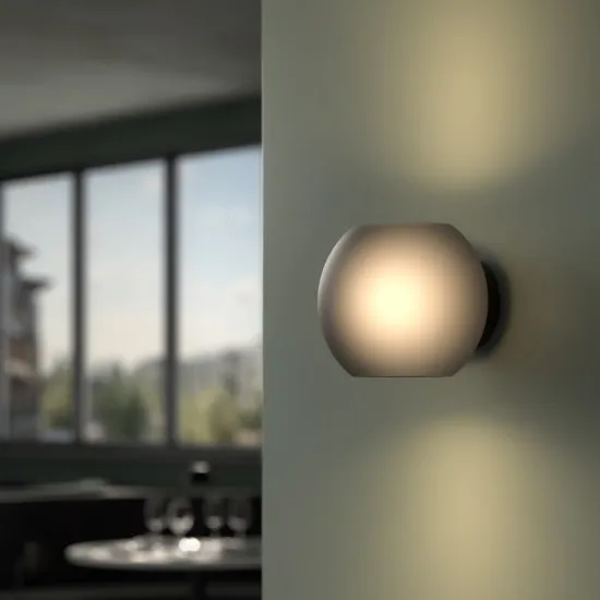Astro Lighting Luna fekete fali lámpa (AST-1489002) E27 1 izzós IP20