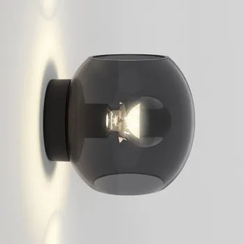 Astro Lighting Luna fekete fali lámpa (AST-1489005) E27 1 izzós IP20