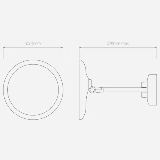 Astro Lighting Mascali króm LED kozmetikai tükörlámpa (AST-1373020) LED 1 izzós IP44