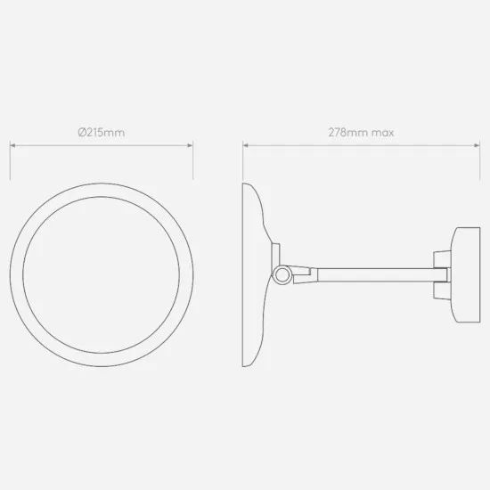 Astro Lighting Mascali fekete LED kozmetikai tükörlámpa (AST-1373022) LED 1 izzós IP44