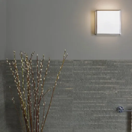Astro Lighting Mashiko Square 200 króm fürdőszobai mennyezeti lámpa (AST-1121009) E27 1 izzós IP44