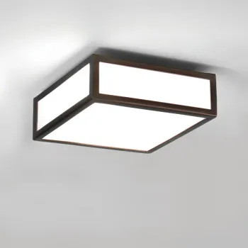 Astro Lighting Mashiko Square 200 barna fürdőszobai mennyezeti lámpa (AST-1121056) E27 1 izzós IP44