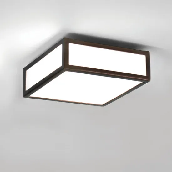 Astro Lighting Mashiko Square 200 barna fürdőszobai mennyezeti lámpa (AST-1121056) E27 1 izzós IP44
