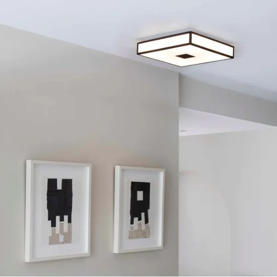 Astro Lighting Mashiko Square 400 barna fürdőszobai mennyezeti lámpa (AST-1121013) E27 4 izzós IP44
