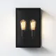Astro Lighting Messina Twin fekete kültéri fali lámpa (AST-1183027) E27 2 izzós IP44