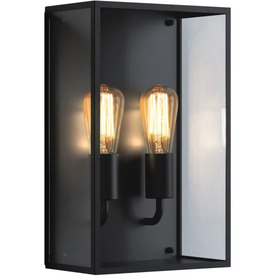 Astro Lighting Messina Twin fekete kültéri fali lámpa (AST-1183027) E27 2 izzós IP44