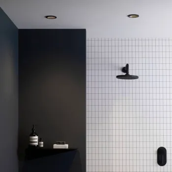 Astro Lighting Minima Round Fixed IP65 fekete fürdőszobai mennyezetbe építhető lámpa (AST-1249017) GU10 1 izzós IP65