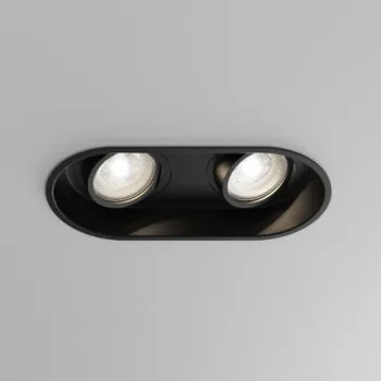 Astro Lighting Minima Round Twin Adj fekete mennyezetbe építhető lámpa (AST-1249029) GU10 2 izzós IP20