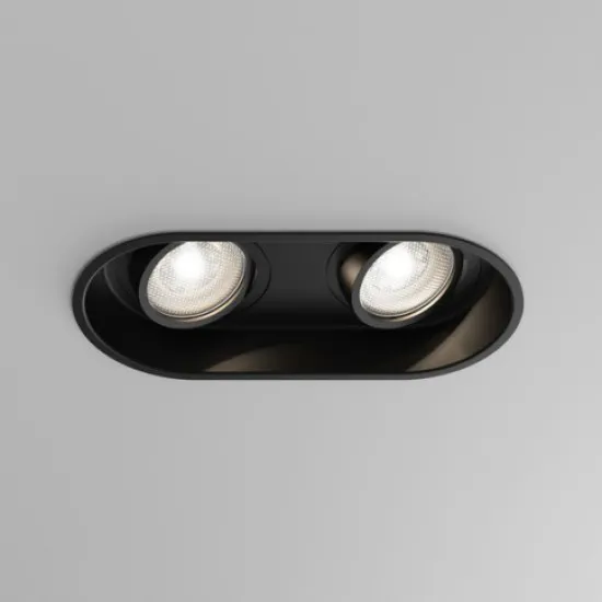 Astro Lighting Minima Round Twin Adj fekete mennyezetbe építhető lámpa (AST-1249029) GU10 2 izzós IP20