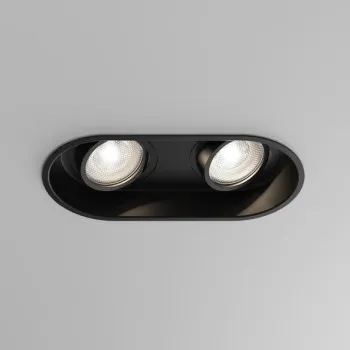 Astro Lighting Minima Round Twin Adj fekete mennyezetbe építhető lámpa (AST-1249029) GU10 2 izzós IP20