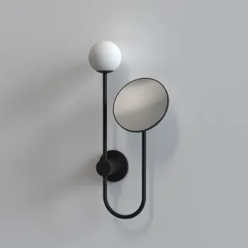 Astro Lighting Orb fekete fürdőszobai falikar tükörrel (AST-1424003) G9 1 izzós IP44