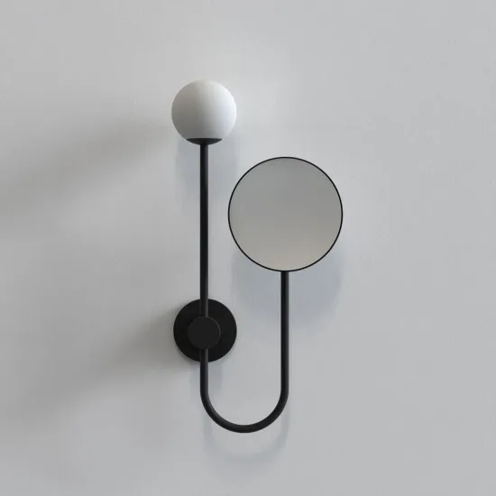 Astro Lighting Orb fekete fürdőszobai falikar tükörrel (AST-1424003) G9 1 izzós IP44