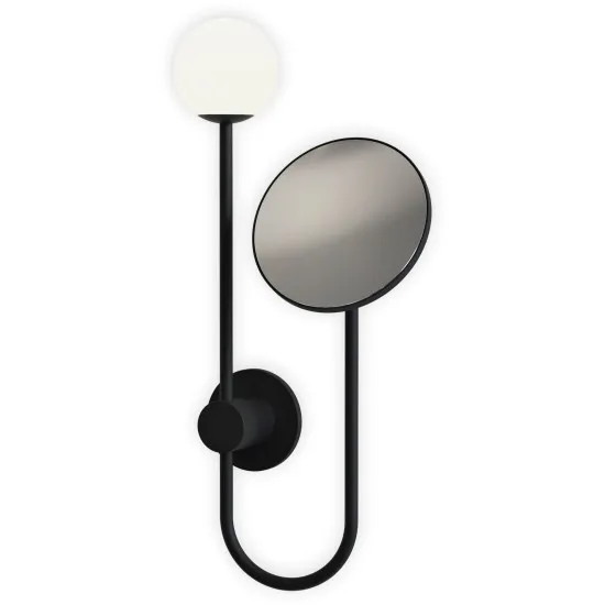 Astro Lighting Orb fekete fürdőszobai falikar tükörrel (AST-1424003) G9 1 izzós IP44