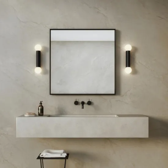 Astro Lighting Ortona Twin fekete fürdőszobai falikar (AST-1459006) G9 2 izzós IP44