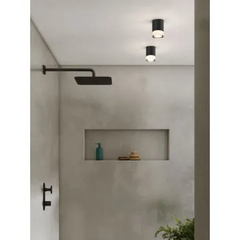 Astro Lighting Ottawa fekete fürdőszobai mennyezeti lámpa (AST-1474001) GU10 1 izzós IP65