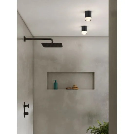 Astro Lighting Ottawa fekete fürdőszobai mennyezeti lámpa (AST-1474001) GU10 1 izzós IP65