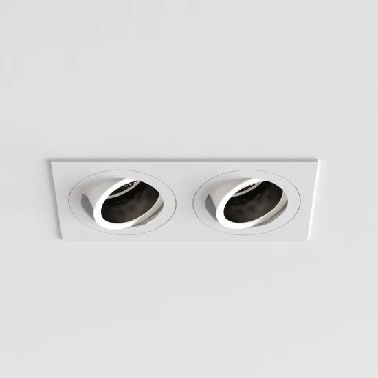 Astro Lighting Pinhole Square Slimline fehér mennyezetbe építhető lámpa (AST-1434005) GU10 2 izzós IP20