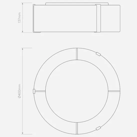 Astro Lighting Salina 400 bézs mennyezeti lámpa (AST-1463003) E27 2 izzós IP20