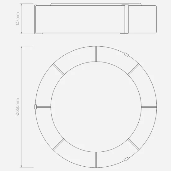Astro Lighting Salina 550 fehér mennyezeti lámpa (AST-1463002) E27 3 izzós IP20