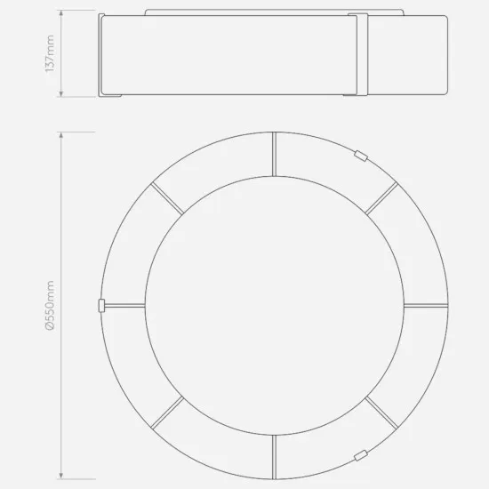 Astro Lighting Salina 550 bézs mennyezeti lámpa (AST-1463004) E27 3 izzós IP20