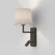 Astro Lighting Side by Side barna LED fali lámpa olvasólámpával (AST-1406004) E27+LED 2 izzós IP20
