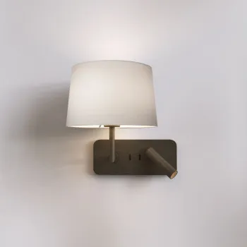 Astro Lighting Side by Side Grande USB barna LED fali lámpa olvasólámpával (AST-1406012) E27+LED 2 izzós IP20