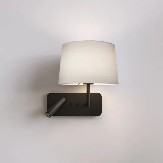 Astro Lighting Side by Side Grande USB fekete LED fali lámpa olvasólámpával (AST-1406013) E27+LED 2 izzós IP20