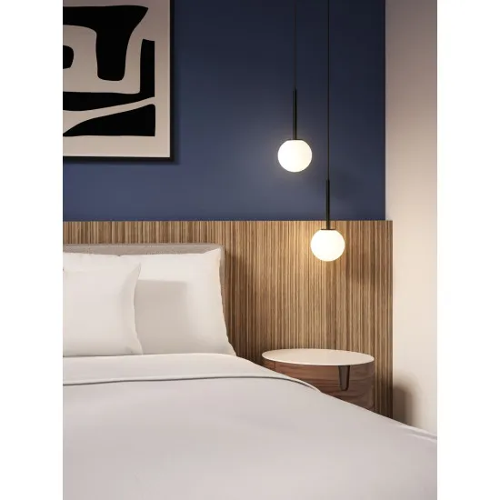 Astro Lighting Tacoma Pendant fekete fürdőszobai függesztett lámpa (AST-1429025) G9 1 izzós IP44