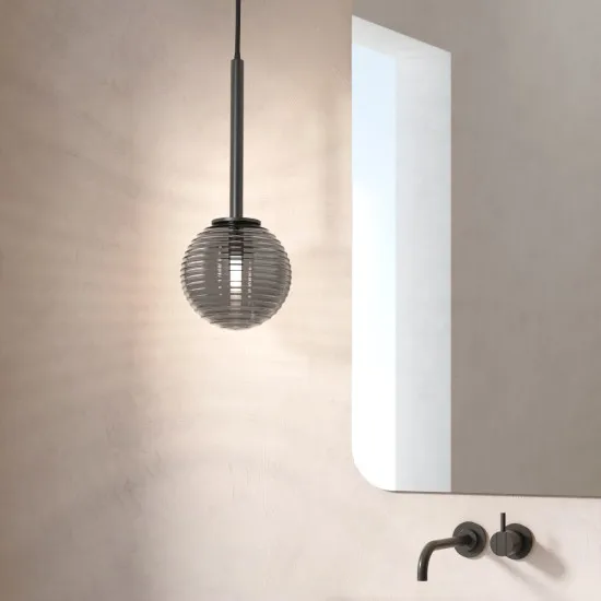 Astro Lighting Tacoma Pendant fekete fürdőszobai függesztett lámpa (AST-1429025) G9 1 izzós IP44