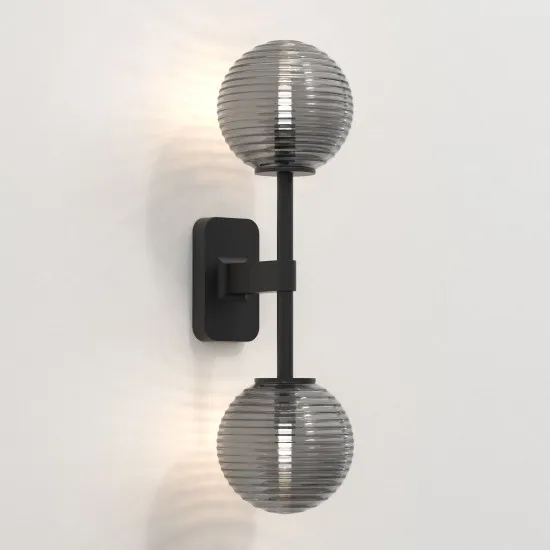 Astro Lighting Tacoma Twin fekete fürdőszobai falikar (AST-1429005) G9 2 izzós IP44