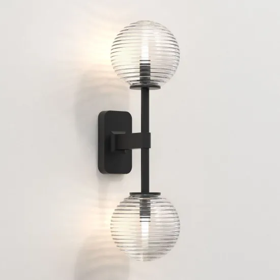 Astro Lighting Tacoma Twin fekete fürdőszobai falikar (AST-1429005) G9 2 izzós IP44