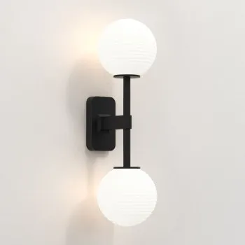Astro Lighting Tacoma Twin fekete fürdőszobai falikar (AST-1429005) G9 2 izzós IP44