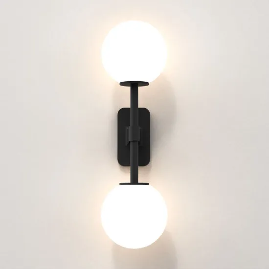 Astro Lighting Tacoma Twin fekete fürdőszobai falikar (AST-1429005) G9 2 izzós IP44