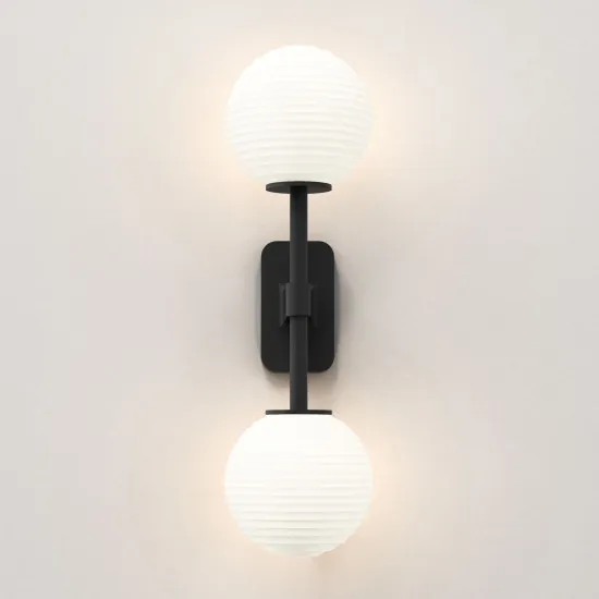 Astro Lighting Tacoma Twin fekete fürdőszobai falikar (AST-1429005) G9 2 izzós IP44