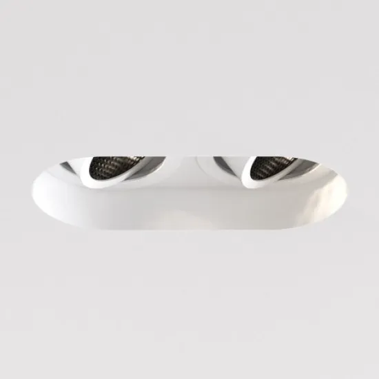 Astro Lighting Trimless Round Twin Adjustable fehér mennyezetbe építhető lámpa (AST-1248021) GU10 2 izzós IP20