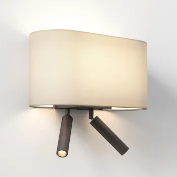 Astro Lighting Venn Reader Twin barna LED fali lámpa olvasólámpával (AST-1433006) E27+LED 3 izzós IP20