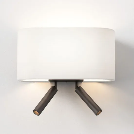 Astro Lighting Venn Reader Twin barna LED fali lámpa olvasólámpával (AST-1433006) E27+LED 3 izzós IP20