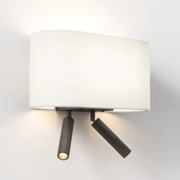 Astro Lighting Venn Reader Twin barna LED fali lámpa olvasólámpával (AST-1433006) E27+LED 3 izzós IP20