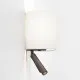 Astro Lighting Venn Reader Twin barna LED fali lámpa olvasólámpával (AST-1433006) E27+LED 3 izzós IP20